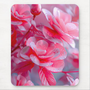Tapis De Souris Fleur rose pâle Raindrop
