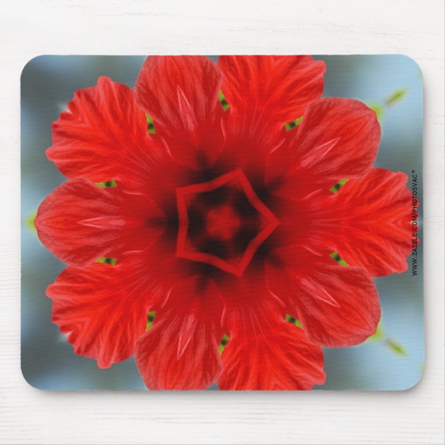 Tapis De Souris Fleur rouge (Devant)