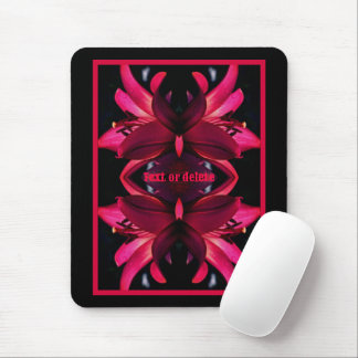 Tapis De Souris Fleur rouge Abstraite personnalisée