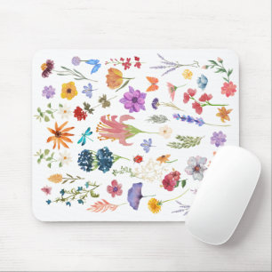 Tapis de souris Fleur sauvage Accessoire de bure