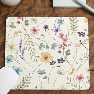 Tapis De Souris Fleur Sauvage Élégante Fleur Florale Personnalisée