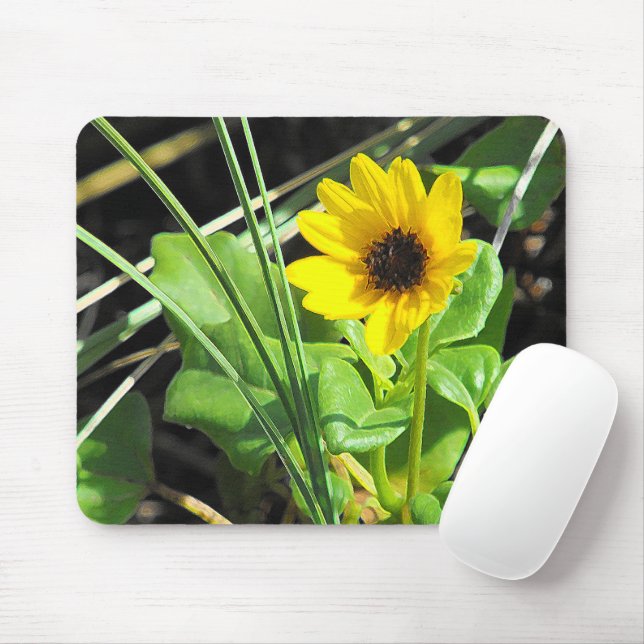Tapis De Souris Fleur sauvage jaune (Avec souris)