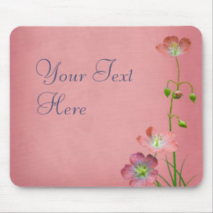 Tapis De Souris Fleur sauvage rose en Bourgogne