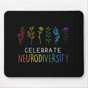 Tapis De Souris Fleur Sensibilisation sur l'autisme DE NEURODIVERS