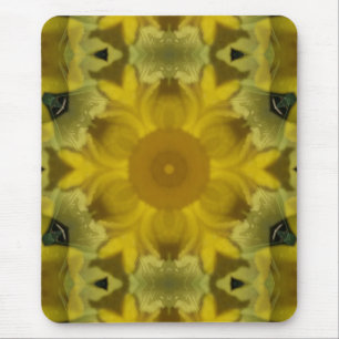 Tapis De Souris Fleur soleil éclate dorée