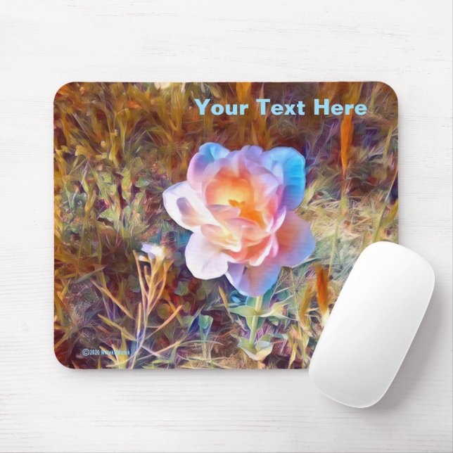 Tapis De Souris Fleur stylisée colorée (Avec souris)