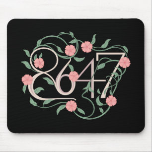 Tapis De Souris Fleur subtile anti Trump 8647 86 47 Boho