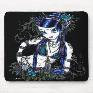 Tapis De Souris Fleur tribale Mousepad de danseuse du ventre de