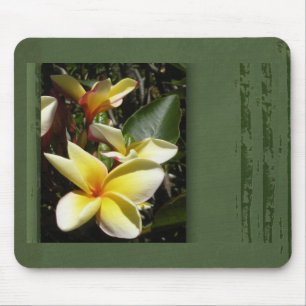 Tapis De Souris Fleur tropicale jaune de plumeria