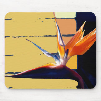 Tapis De Souris Fleur Tropique Oiseau de Paradis Funky Mousepad
