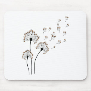 Tapis De Souris Fleur Tzu Chih Cute Fly Dandelion Chemise Drôle Ch