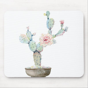 Tapis De Souris Fleur verte déchirée de Cactus