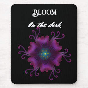 Tapis De Souris Fleur violette gothique botanique florale sombre