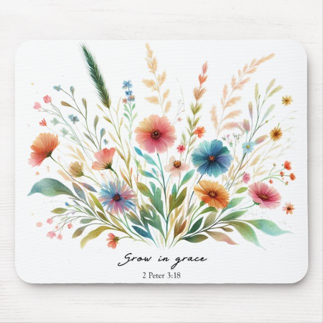 Tapis De Souris Fleurir en grâce florale (Devant)