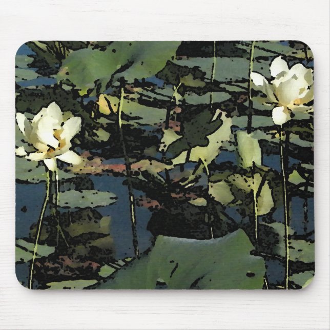 Tapis De Souris Fleurit De Lys D'Eau (Devant)