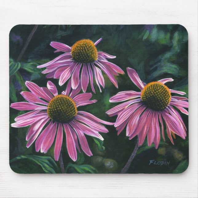 Tapis De Souris Fleurs à cône rose - (Devant)
