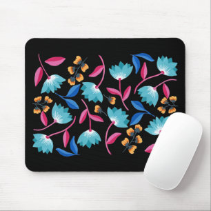 Tapis De Souris Fleurs abstraites peintes de couleurs vives