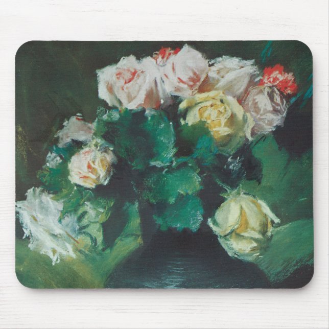 Tapis De Souris Fleurs (alias Roses) de William Merritt Chase (Devant)