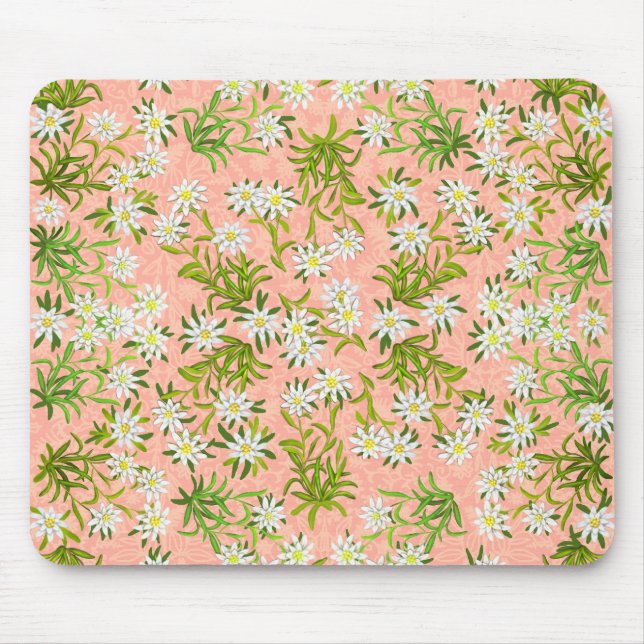 Tapis De Souris Fleurs alpines Mousepad d'edelweiss suisse (Devant)