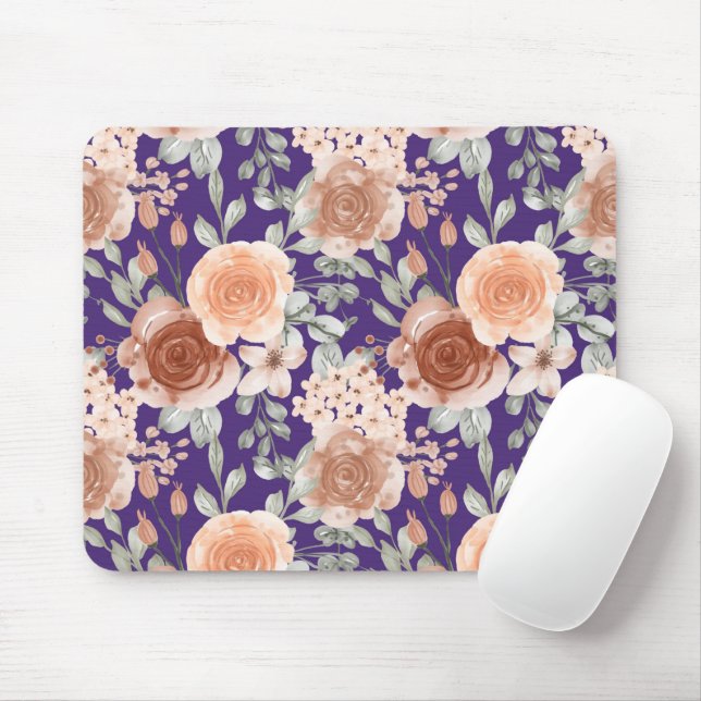 Tapis De Souris Fleurs aquarelles tendance (Avec souris)