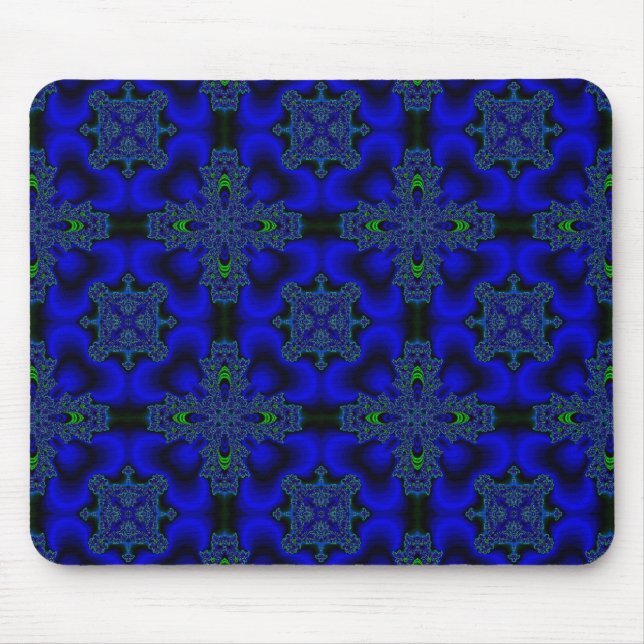 Tapis De Souris Fleurs Artdeco dans le style rétro (Devant)