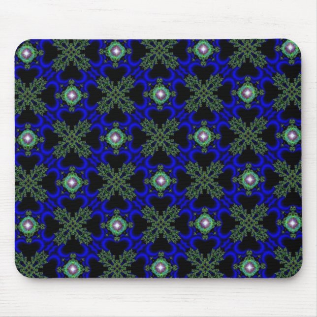 Tapis De Souris Fleurs Artdeco dans le style rétro (Devant)
