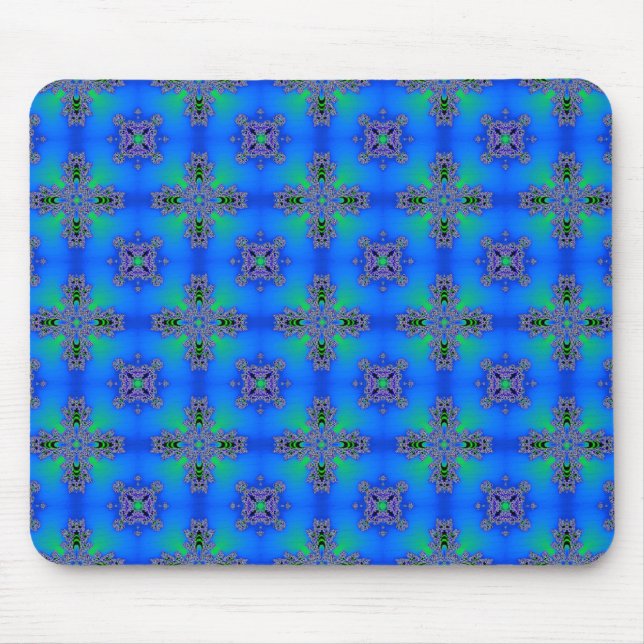 Tapis De Souris Fleurs Artdeco dans le style rétro (Devant)