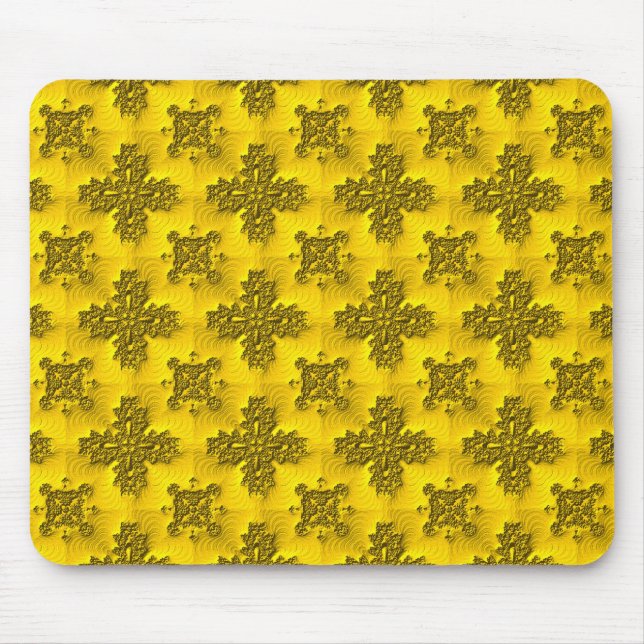 Tapis De Souris Fleurs Artdeco dans le style rétro (Devant)
