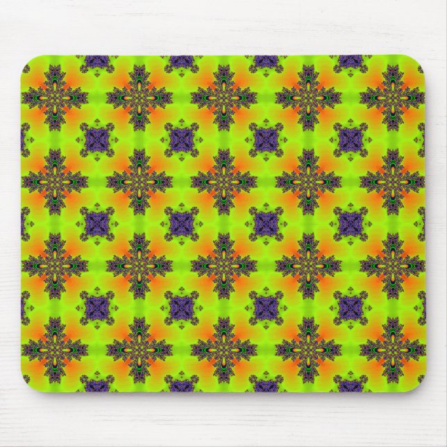 Tapis De Souris Fleurs Artdeco dans le style rétro (Devant)