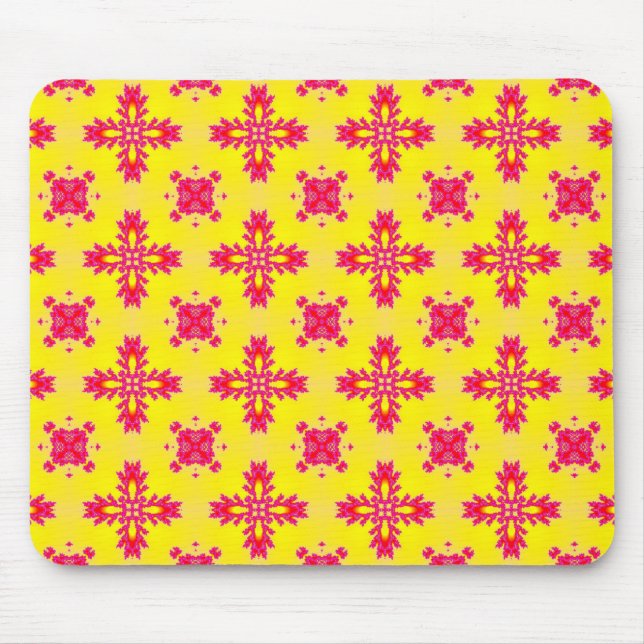 Tapis De Souris Fleurs Artdeco dans le style rétro (Devant)