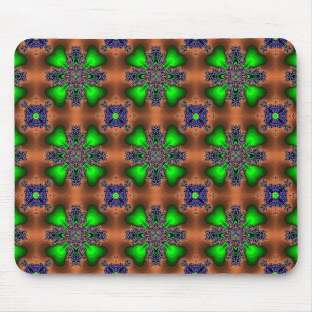 Tapis De Souris Fleurs Artdeco dans le style rétro (Devant)