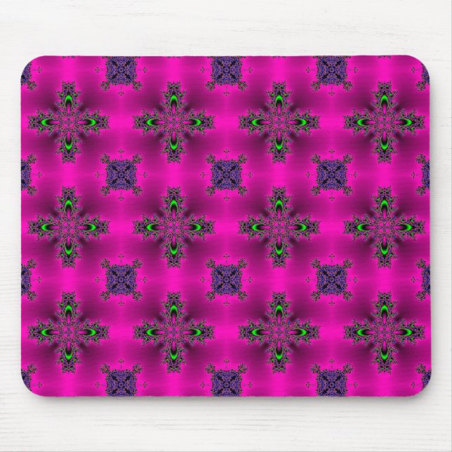 Tapis De Souris Fleurs Artdeco dans le style rétro (Devant)
