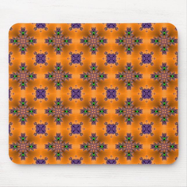 Tapis De Souris Fleurs Artdeco dans le style rétro (Devant)