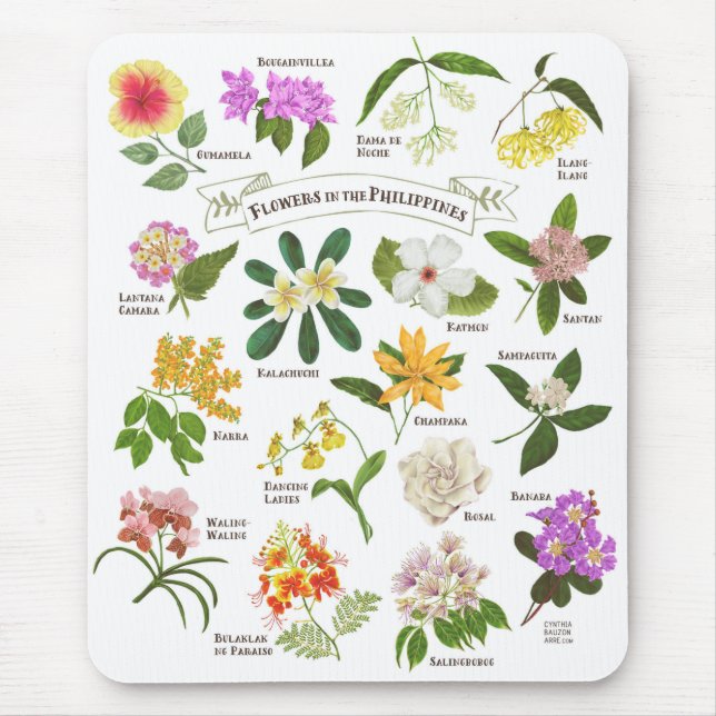 Tapis De Souris Fleurs aux Philippines (Devant)
