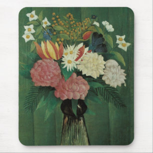 Tapis De Souris Fleurs avec du lierre par Henri Rousseau, Floral V