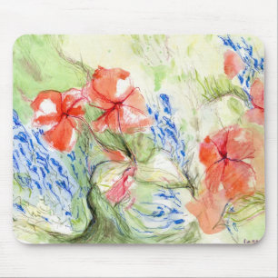 Tapis De Souris Fleurs Balsam et Lobelia