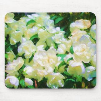 Tapis De Souris Fleurs blanches Mousepad