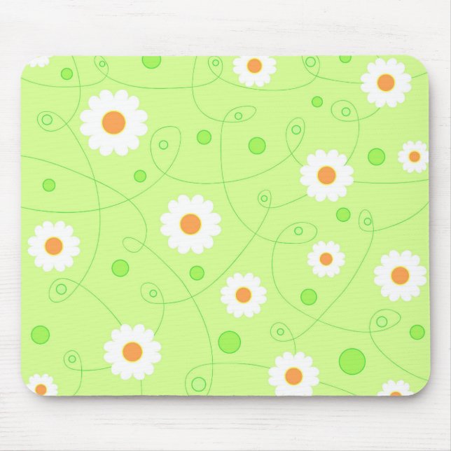 Tapis De Souris Fleurs blanches - Mousepad (Devant)