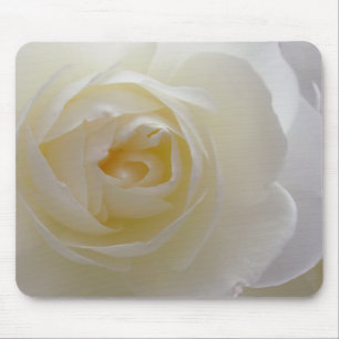 Tapis De Souris Fleurs blanches Mousepad Cadeaux de déco rose blan