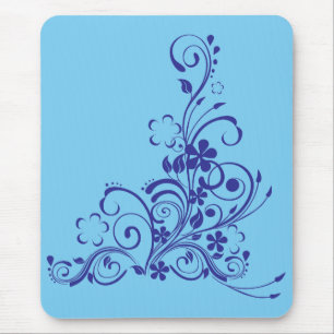 Tapis De Souris Fleurs bleues