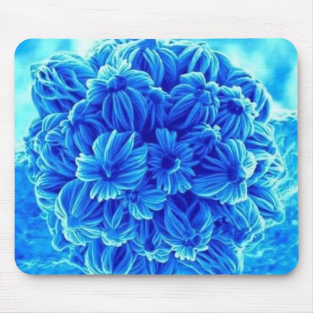 Tapis De Souris Fleurs bleues (Devant)