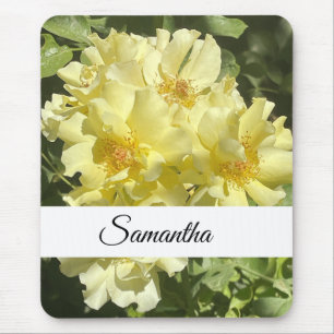 Tapis De Souris Fleurs botaniques jaunes