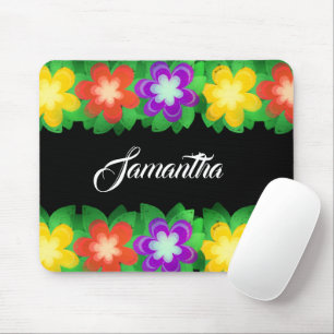 Tapis De Souris Fleurs botaniques tropicales