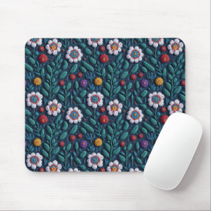 Tapis De Souris fleurs brodées