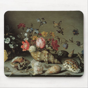 Tapis De Souris Fleurs, coquilles et insectes Balthasar van der As