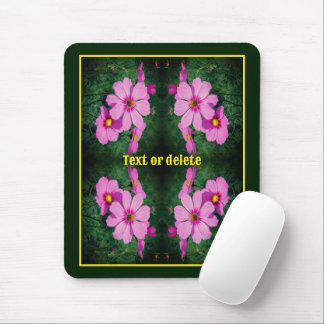 Tapis De Souris Fleurs Cosmos Roses Abstraites Personnalisées
