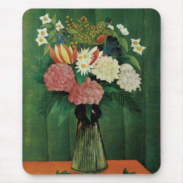 Tapis De Souris Fleurs dans un vase vert (Devant)