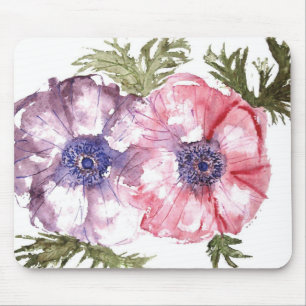 Tapis De Souris Fleurs d'aquarelle