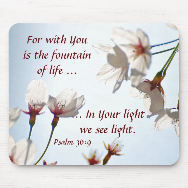 Tapis De Souris Fleurs de cerisier rétro-éclairées 2 (Devant)