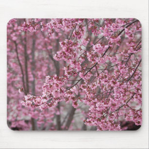 Tapis De Souris Fleurs de cerisier Sakura rose flottant